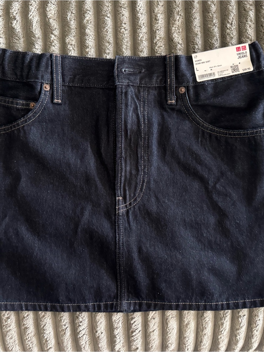 Uniqlo Navy Denim Mini Skirt